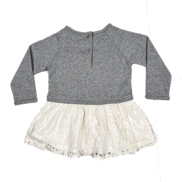 Koton Baby 3 Rabbits Embroidered Best Friends Fleece w/Lace Peplum 12-18 Months - Picture 5 of 9